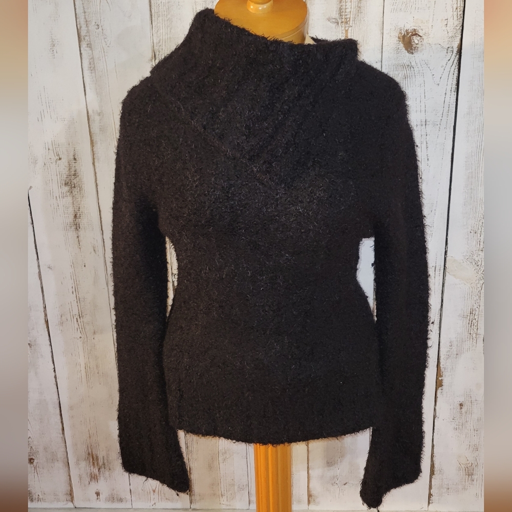 Kenzie Black Half Turtleneck Sweater